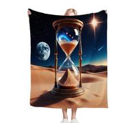 Dozrmey Mantas para Sofas Niños 130 x 150 Reloj de Arena, Impresión 3D Manta para Sofá de Franela para Adultos Niños, Manta Polar 100% Microfibra para Viajes y Camping D325