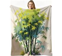 Dozrmey Mantas para Sofas Niños 130x150 Planta Verde, Impresión 3D Manta para Sofá de Franela para Adultos Niños, Manta Polar 100% Microfibra para Viajes y Camping, AW980