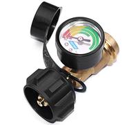 DOZYANT Indicador de nivel de tanque de propano, medidor de presión de gas LP, codificado por colores, universal para cilindro, parrilla de gas de barbacoa, caravana, calentador y más