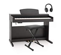 DP-10X Piano Digital Gear4music, Set con Accesorios, Negro Mate