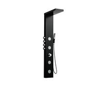 DP Grifería - Columna de hidromasaje termostática en aluminio negro modelo Barbados