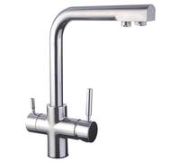 DP Griferia - Grifo de cocina de caño alto con sistema de osmosis, doble salida
