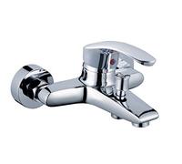 DP Grifería - Grifo monomando de bañera, color plateado, serie Sauce