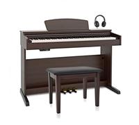DP10X Piano Digital Gear4music + Banqueta y Auriculares, Palisandro Oscuro
