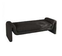 dP3sQ8mXjN Banco de Cama Taburete de Cama Estilo Mediana Edad, Banco Largo for guardarropa, sofá for Dormitorio, Taburete Retro Simple(Negro,Pequeño)