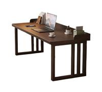dP3sQ8mXjN Escritorio Escritorio for PC con Marco Grueso, Mesa de Escritura Moderna y Sencilla for Oficina en casa, Nogal Oscuro(L)