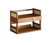 dP3sQ8mXjN Estante para Libros Estante Organizador de bambú Simple pequeño for Oficina en casa, estantería sobremesa Dos Capas