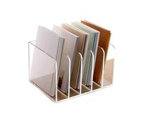 dP3sQ8mXjN Estante para Libros Organizador de Documentos Oficina pequeño, estantería acrílica Transparente sobremesa Cinco Zonas