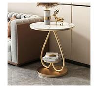 dP3sQ8mXjN Mesa de Centro Mesa Auxiliar de Mesa Centro pequeña, Redonda 2 Niveles con estantes Marco Metal en Forma corazón, Decorativa y Moderna for Sala Estar, Dormitorio, Espacios pequeños