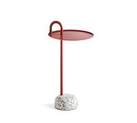 dP3sQ8mXjN Mesa de Centro Mesa Auxiliar pequeña de Metal, mesas bistró Redondas for Interior y Exterior, Mesa Centro portátil, mesita Noche, Resistente al óxido a la Intemperie(Red)