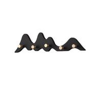dP3sQ8mXjN Percheros de pared Gancho for ropa de madera maciza, entrada, vestíbulo, percha for, dormitorio, perchero creativo montado en la pared, for sombreros(Negro)
