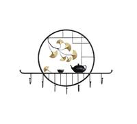 dP3sQ8mXjN Percheros de pared Perchero de entrada con 7 ganchos, ligero y lujoso, metal, hierro, decorativo