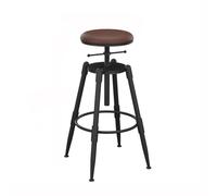 dP3sQ8mXjN Taburete de Bar Leather Bar Stool Swivel Restaurant Lift High Chair Brown