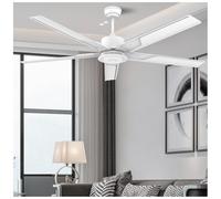 DPAOZPO Ventiladores de Techo Grandes, Ventilador Potente, Ventilador de Techo Industrial de 5 Velocidades(Blanca,110cm)