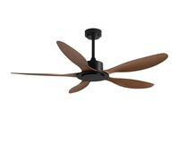DPAOZPO Ventiladores de Techo Sin Luz, 116 cm/142 cm Ventilador Techo Industrial, Ventilador de Techo Interior de 6 Velocidades(Brown,142cm)