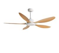 DPAOZPO Ventiladores de Techo Sin Luz, 116 cm/142 cm Ventilador Techo Industrial, Ventilador de Techo Interior de 6 Velocidades(Blanca,116cm)
