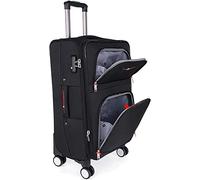 DPCDAN Maleta de Cabina Maleta de Negocios Equipaje Impermeable Seguridad Suave Antirrobo Bolsa de expansión Trasera Partición Multifuncional Cabina Trolley
