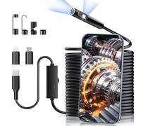 DPduct 1920P HD Endoscopio Cámara de Inspección,Boroscopio Tipo C,Camara Endoscopica IP67 Impermeablecon Sonda de 7,9 mm y 8 Luces LED (7.9mm Dual-Lens 10M)