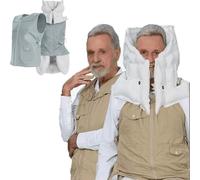 DPDZSW Chaleco Anticaída Inteligente, Chaleco con Airbag, Ropa Anticaída Portátil para Personas Mayores con Aplicación para Ver Datos Ejercicio, Activación En 0,01 S, Reutilizable Male(Khaki)-3XL