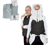 DPDZSW Chaleco Anticaída Inteligente, Chaleco con Airbag, Ropa Anticaída Portátil para Personas Mayores con Aplicación para Ver Datos Ejercicio, Activación En 0,01 S, Reutilizable Male(Black)-XL