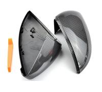 DPEDFVXVMR Carcasa Espejo para Golf MK7 7 R GMK7.5 R G-TI 2014 2015 2016 2017 2018 Cubierta De Tapa De Espejo Retrovisor Lateral Delantero Izquierdo Derecho Negro Funda Retrovisor(Carbon Look)
