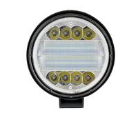DPEDFVXVMR Coche Faro Principal 1 Unidad Para 4x4 Para Todoterreno ATV UTV Tractor Trabajo 24LED 72W Lámpara Tipo Ojos De Ángel Faro Redondo Barra Montaje De Luz De Coche Montaje de faros(Red)