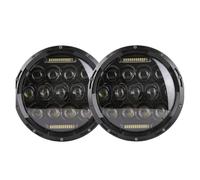 DPEDFVXVMR Coche Faro Principal 2 Uds para Lada para Niva 4x4 7 "Faros LED Halo con Faro H47inch con Señal Giro Ámbar Montaje de Faros(75w Black)