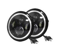 DPEDFVXVMR Coche Faro Principal para Urban 4x4 2 Uds Coche 7 "Led Faro Alto/bajo H4 Halo Ojos Faro Delantero Faros Delanteros Montaje de Faros(2 pcs Round-7inch)