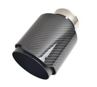 DPEDFVXVMR Doble Punta Escape Boquillas Modificadas Universales Fibra Carbono Coche Punta De Silenciador Colas Tubo Escape Negro Mate Sarga Terminal Escape(60-101mm)
