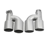 DPEDFVXVMR Doble Punta Escape Entrada Universal 51/60/63mm Salida 89mm/101mm Punta Silenciador Escape Coche Modificar Doble Salida Tubo Boquilla Tubos Cola Terminal Escape(ID51-OD101mm Type2)