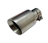 DPEDFVXVMR Doble Punta Escape Salida Universal Gran Diámetro 89mm 101mm 114mm 1 Uds Tubo Escape Acero Inoxidable Bocina Garganta Trasera Plateada Esmerilada Terminal Escape(51mm-101mm)