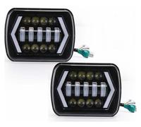 DPEDFVXVMR Faros Delanteros para YJ para Camiones para Cherokee XJ 7x6 '' 5X7 H4 Faro LED Cuadrado 90W Impermeable con Señal De Giro Blanca DRL Y Ámbar Piloto Delantero Coche