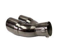 DPEDFVXVMR Punta Silenciador Punta Escape Doble Curvada Automóvil con Perno Corte Inclinado Punta Silenciador Acero Inoxidable Chapado 63 A 76 Mm. Terminal Escape(76mm)