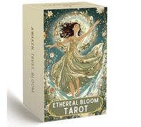 DPEHAKMK - Baraja de tarot única, 78 cartas de tarot florales con guía, tarot moderno de bruja para principiantes y lectores experimentados, herramienta de adivinación y crecimiento espiritual