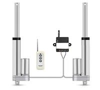 DPFCYBS 2PCS Actuador Lineal + 1 Control 2 Mando A Distancia DC12V/24V, Empuje 10KG-150KG Stroke 50mm/100mm/150mm/200mm/250mm Actuador Eléctrico(Size:250mm,Color:12V(1500N/4mm/s))