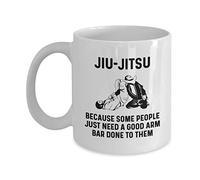 DPgUfPV Divertida taza de Jiu Jitsu, regalos de Jiu Jitsu, Because Some People Just Need a Good Arm Bar Done to Them, taza de café brasileño Jiu-Jitsu, taza BJJ