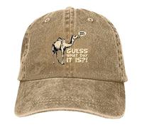 DPgUfPV Gorra de béisbol para autismo, vintage, ajustable, lavada, de sarga, liso, vaquero, para hombres, mujeres, niños y niñas, Adivina qué día es Camel Natural, Talla única
