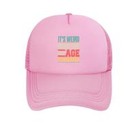 DPgUfPV It's Weird Being The Same Age As Old People Gorra de camionero para mujer, gorra de béisbol de malla, sombrero de sol, sombrero de vaquero para hombre, sombrero de papá, negro, rosa, Talla