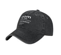 DPgUfPV Sombrero de camionero vintage para adulto, con texto en inglés "Mom I Have Two Titles", gorra de béisbol divertida gorra de vaquero, Definición de mamá, Talla única