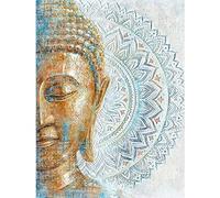 DPHERO Buddha Diamond Painting Kits for Adults,5D Mandala Diamond Art Kits for Kids Beginners,Round Full Drill Religion Diamond Painting Art,DIY Paint with Diamonds Buddha Gem Painting Art 12x16 inch