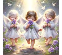 DPHERO DIY Angel Baby Diamond Painting Kits for Adults,5D Light of Life Diamond Art Kits for Beginners,Round Full Drill Diamond Painting Art,DIY Painting by Numbers Diamond Art Painting 12x12 inch