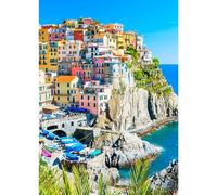 DPHERO DIY Cinque Terre Diamond Painting Kits for Adults,5D Seascape Diamond Art Kits for Beginners,Round Full Drill House Diamond Painting Art,DIY Painting by Numbers Diamond Art Painting 12x16 inch