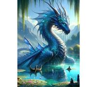 DPHERO DIY Dragon Diamond Painting Kits for Adults,5D Fantasy Diamond Art Kits for Beginners,Round Full Drill Dreamland Diamond Painting Art,DIY Painting by Numbers Diamond Art Painting 12x16 inch