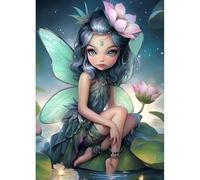 DPHERO DIY Fairy Diamond Painting Kits for Adults,5D Flowers Diamond Art Kits for Beginners,Round Full Drill Dreamland Diamond Painting Art,DIY Painting by Numbers Diamond Art Painting 12x16 inch