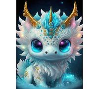 DPHERO Imágenes de pintura de diamantes de dibujos animados DIY para adultos y niños, juego de dragón 5D, diamantes de imitación, animales de imitación, piedras redondas para decoración del hogar, 30