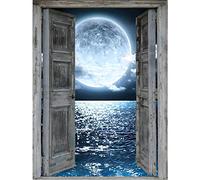 DPHERO Kit di pittura a forma di luna fai da te per adulti e bambini, 5D notte di luna, set fai da te con strass, per decorazioni per la casa, 30 x 40 cm