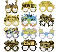DPKOW 24 x Purpurina Gafas Nochevieja 2026, Láser Gafas Fin de Año 2026 Feliz Año Nuevo Gafas Happy New Year Gafas para Photocall Nochevieja 2026 Cotillon Accesorios Fin de Año