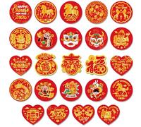DPKOW 240pcs 2026 Chinses New Year Stickers Seal Label Stickers for Chinses New Year Gift Packaging Wrapping Decoration
