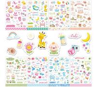 DPKOW Baby Sticker Set 235stk, Babyalbum Sticker Aufkleber Baby Fotoalbum Sticker Gästebuch Babyparty Mädchen Junge Geburt Sticker Scrapbooking Bullet Journal Baby Basteln Aufkleber