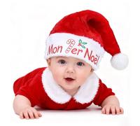 DPKOW Bebe Cadeau Mon Premier Noël Bonnet Bébé Chapeau Noël Costume Deguisement pour Bebe Naissance Souvenir Photobooth Accessoires